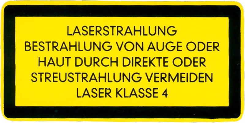 Laserklasse 4 Aufkleber