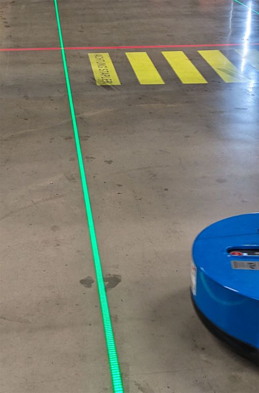 Bodenmarkierung mit Laserlicht