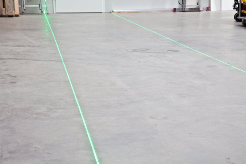 Laufweg Markierung mit Laser