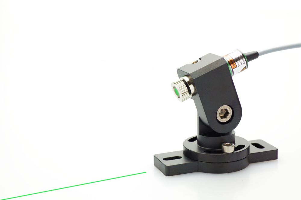 Grüner Linienlaser mit Pan/Tilt Halterung