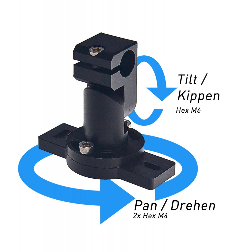 Pan/Tilt Kipp-Halterung für 18mm Laser Module