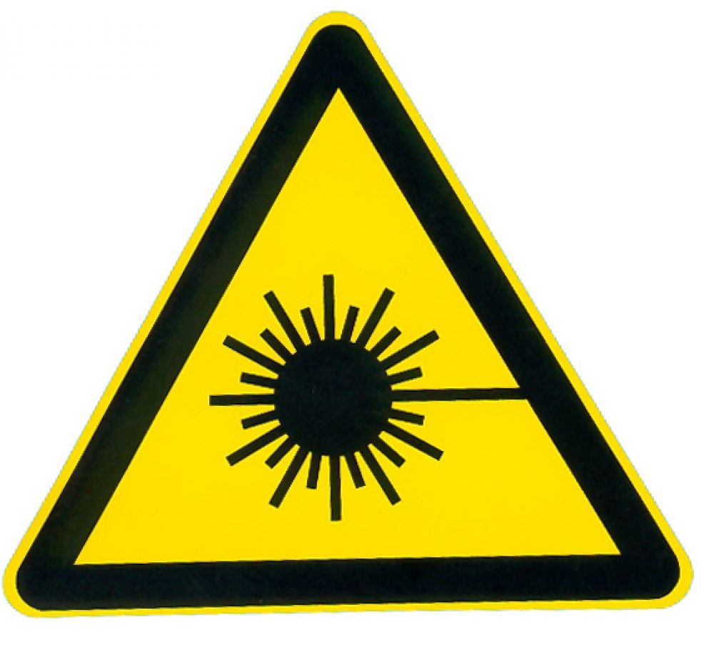 Laser Schild Warnung