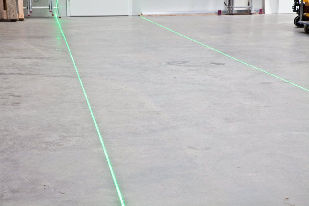 Laufweg Markierung mit Laser