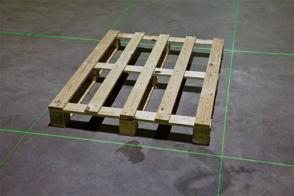 Linienlaser zur Markierung von Palettenablage