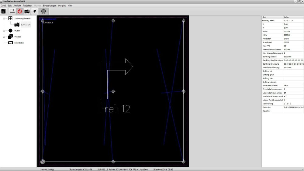 LaserCAM control software for ILP laser projectors