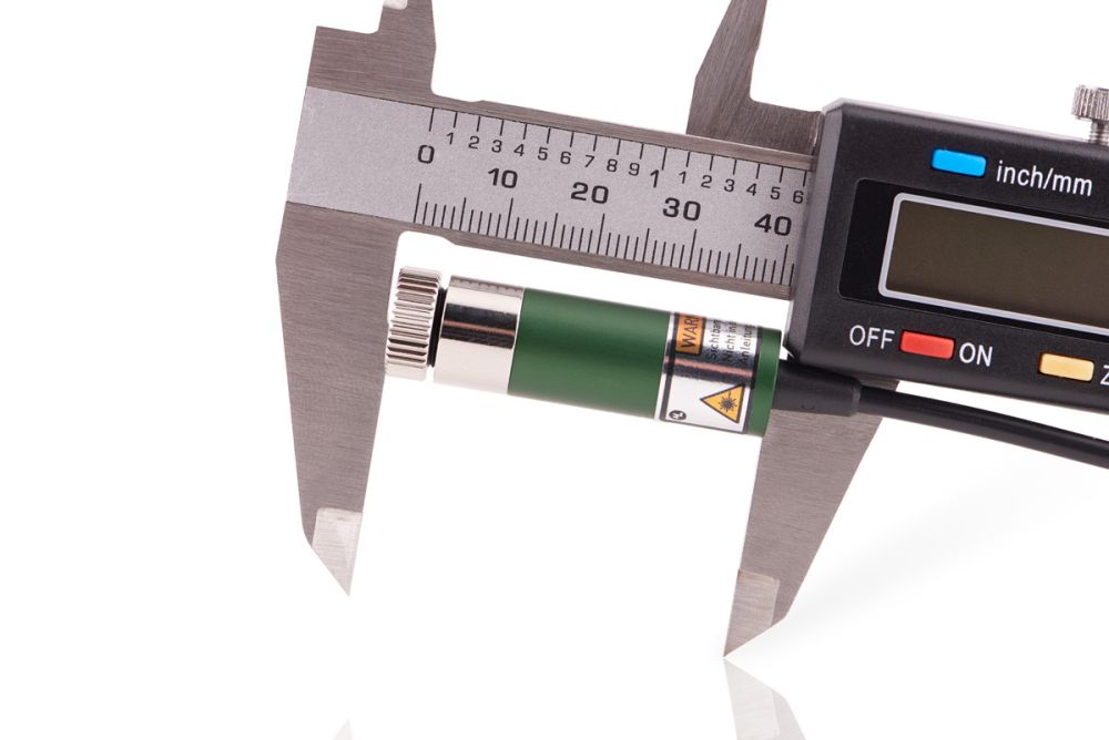 Positioning laser module 5 mW GREEN "Search field", insulated, adjustable focus