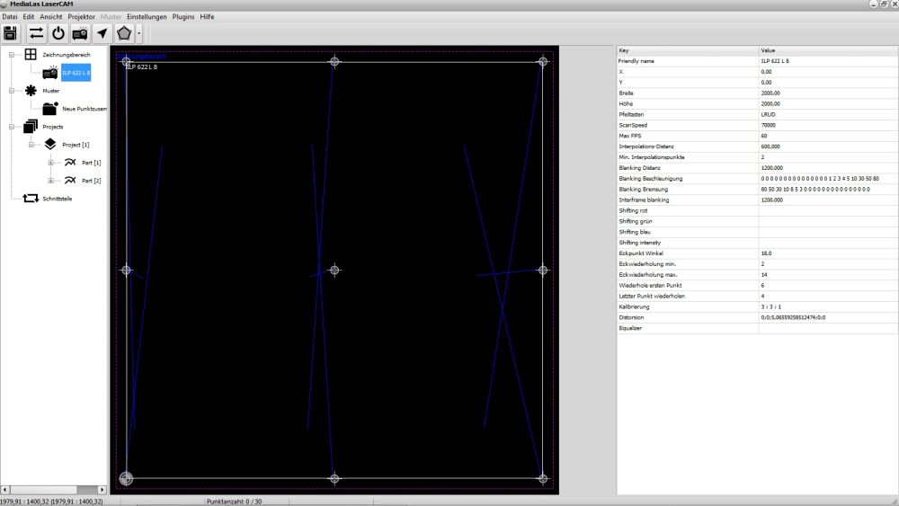 LaserCAM control software for ILP laser projectors