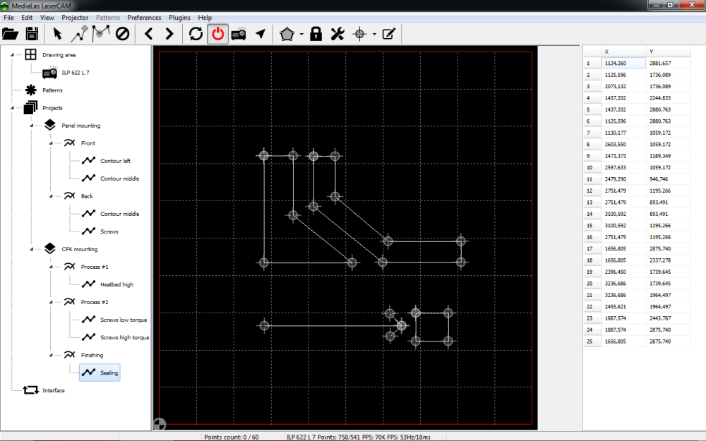 LaserCAM control software for ILP laser projectors