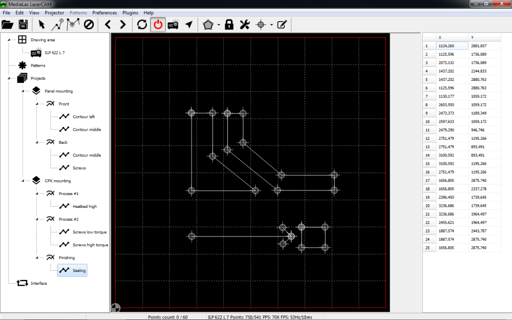 LaserCAM Ansteuersoftware für ILP Laserprojektoren