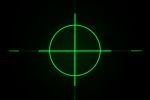 Positioning laser module 10mW GREEN "cross hair", insulated, adjustable focus